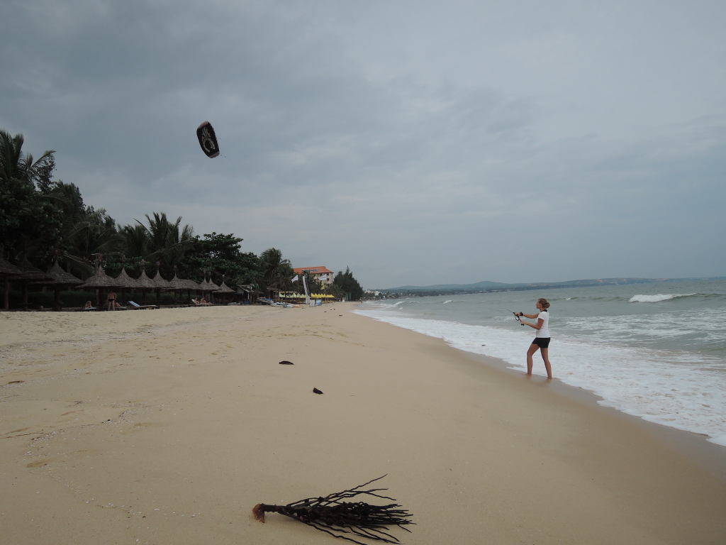 Für den Mini-Kite hat der Wind gereicht...