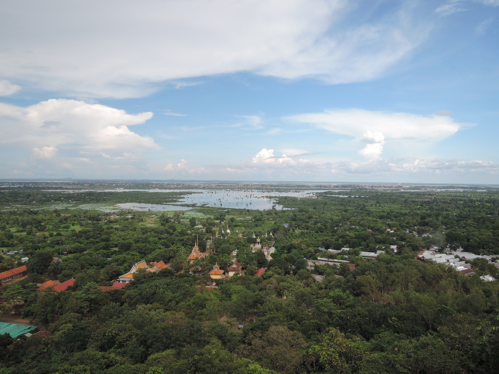 Blick vom heiligen Berg in Oudong