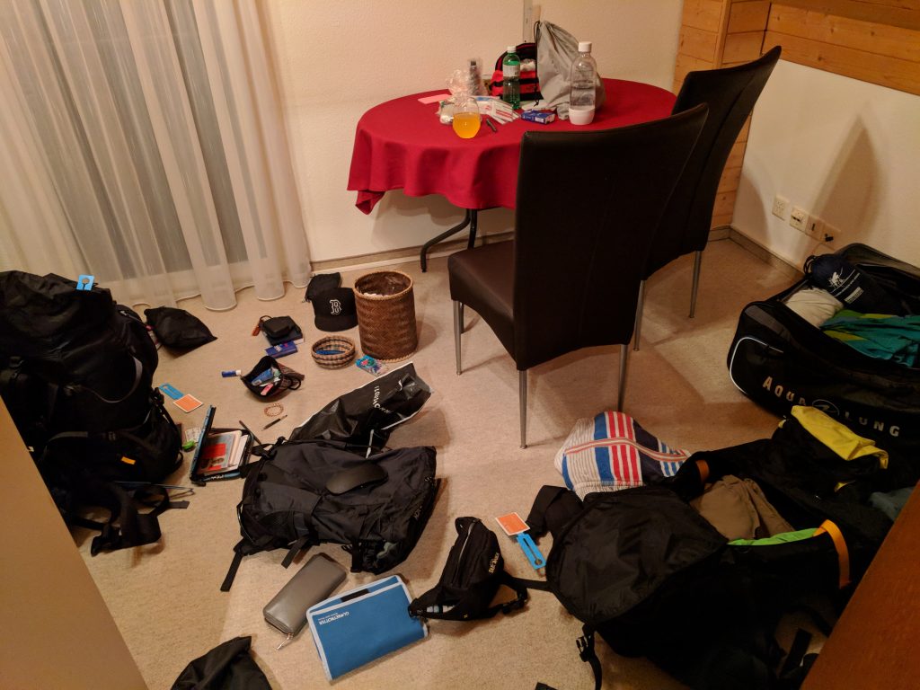 23.10 Uhr, Abend vor der Abreise