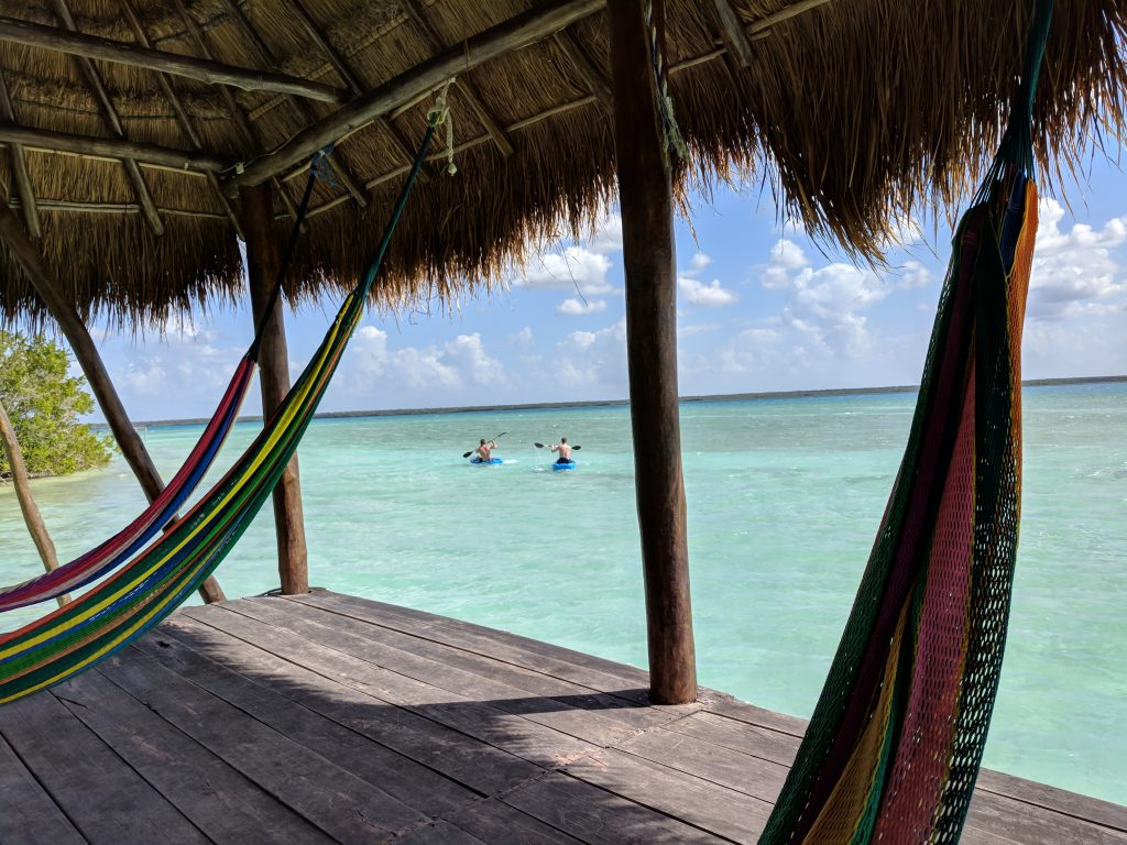 Während die Jungs sich sportlich betätigten habe ich die Hängematten bewacht