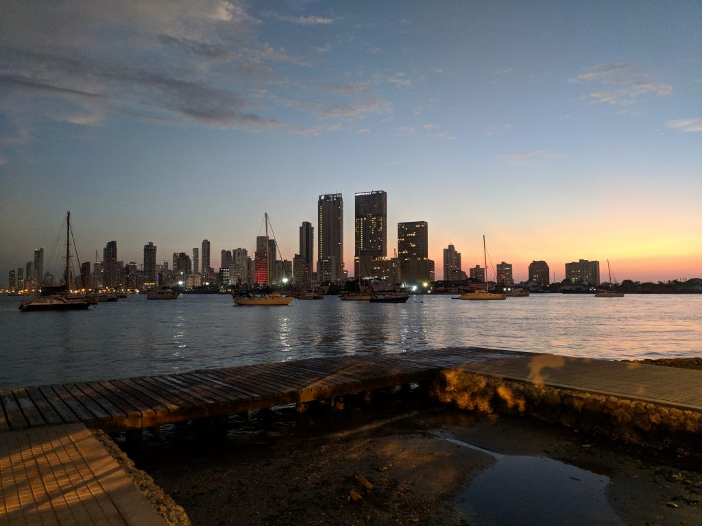 Sicht von Manga aus auf die innere Bucht Richtung Bocagrande